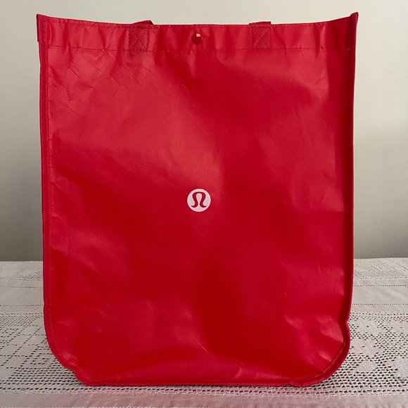 Lululemon red & white large reusable tote bag - Picture 3 of 7